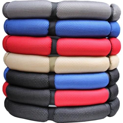 Car Steering Wheel Cover Fashion 9 Styles Breathable For 37 - 38 CM 14.5"-15" M Size 3D Sandwich Mesh Stereo Steering-Wheel