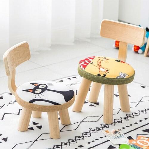 Wooden stool modern simple household stool fashion creative low stool small living room stool small stool low bedroom furniture
