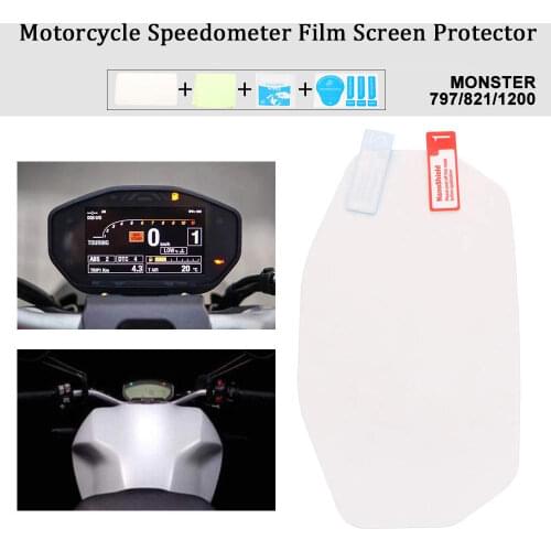 For DUCATI MONSTER 797/821/1200 Motorcycle Cluster Scratch Protection Instrument Speedometer Film Screen Protector Sticker