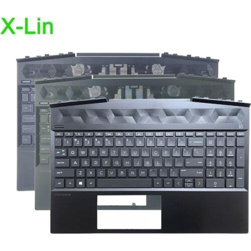 For HP 15-DK TPN-C141 laptop upper cover palm rest keyboard