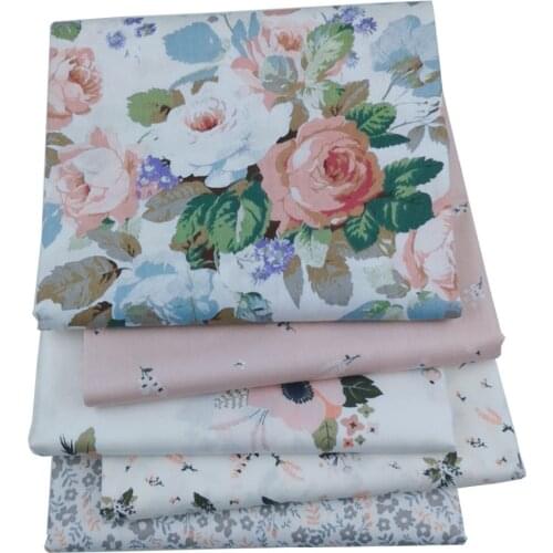 Floral Wheat Ears Printed 40*50cm Cotton Fabric DIY Sewing Patchwork Baby Cloth Bags Doll Bedding Textiles Quilt Tilda Tissus