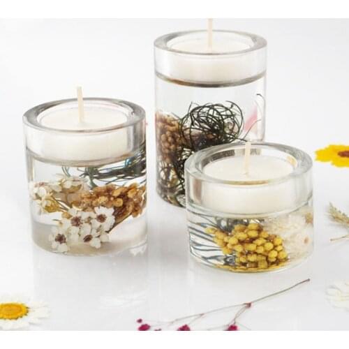 Candle Holders Crystal Epoxy Resin Mold Candle Tray Candleholder Silicone Mould DIY Crafts Home Decorations Casting Tools