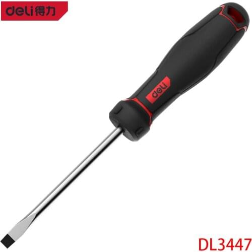 Deli DL3447 One Word Strong Magnetic Screwdriver Specification: 6x100mm Hardness Of The Screwdriver Blade Can Reach Above 58HRC