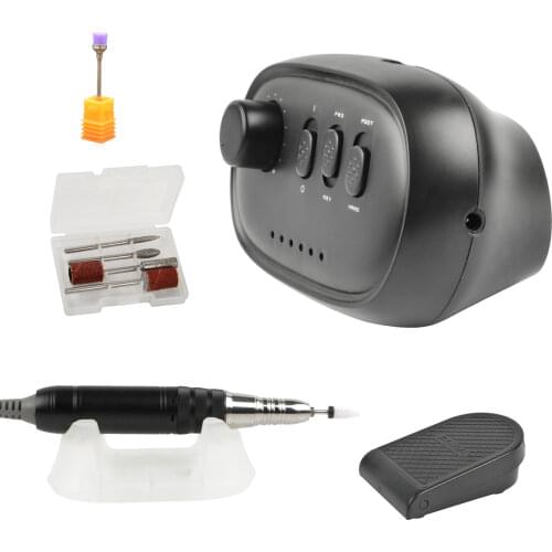 2020 New Black Nail Drill Machine 35000 RPM Professional Electric Nail Drill File Manicure Machine