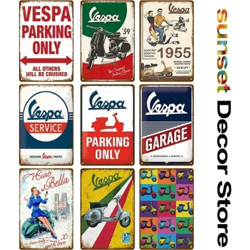 Retro Metal Car Sign Picture Decoration Wall Art Gas Station Service Metal Painting Club Decor Intersection Metal Poster Mural