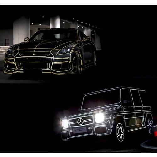 Automobile Body Sticker Reflective Strip Night Glow Stickers Cool Modification DIY Car Styling Multi-Purpose Decoration Film