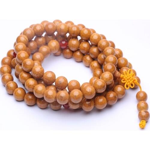 Nepal Necklace Seed Beads Natural Himalayan Lollach Seed Prayer Beads 14mm108 Bead String Polished