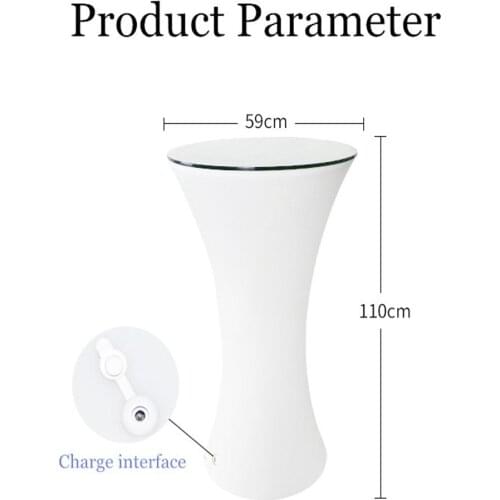 New Rechargeable LED Luminous cocktail table waterproof glowing led bar table lighted up coffee table bar kTV disco party supply