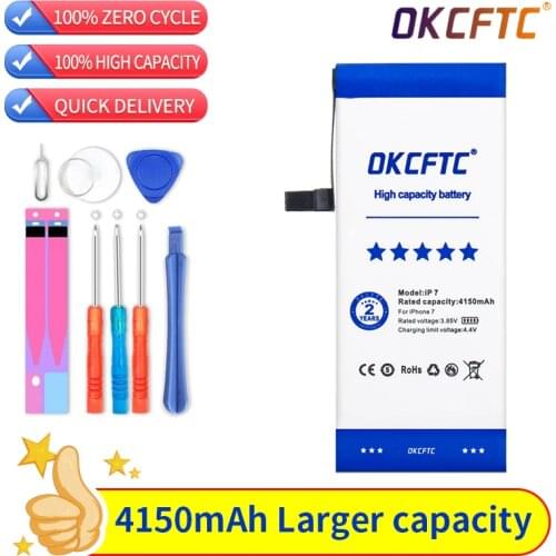 4150mAh Original High Capacity Mobile Phone Battery For iPhone 7 Replacement Batterie For iPhone 7 iPhone 7G iphone 7g Batteries