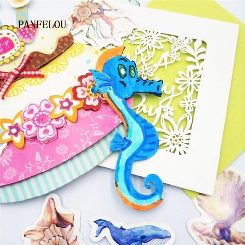 PANFELOU hippocampus Scrapbooking DIY Halloween Embossing mould card paper die stencils punch Metal cuts dies cutting Easter