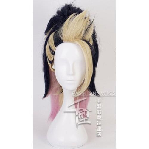 Game League of Legends Cosplay Akali Synthetic Hair LOL KDA The Baddest Akali Wig Women Halloween Party Role Play Wigs