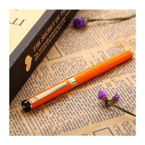 Pimio 908 Series Metal Painting Fountain Pen with 0.5MM Nib Luxury Black/red/Orange Inking Pens for Gift