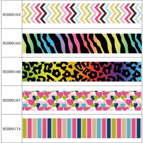 22MM 25MM 38MM 50MM 75mm Printed Pattern on Grosgrain Ribbon for diy ribbon