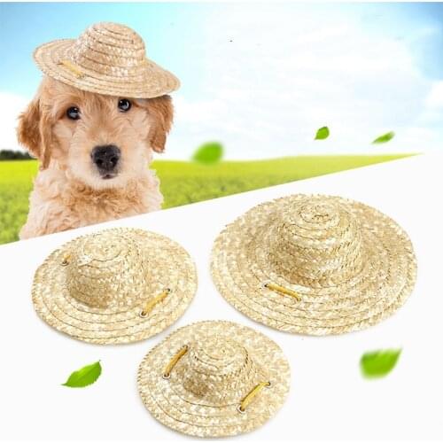 Pet Dog Hat Cap Summer Fashion Straw Hat for Dogs Cats Casual Puppy Cap for Small Large Dogs Hat Chihuahua Golden Retriever