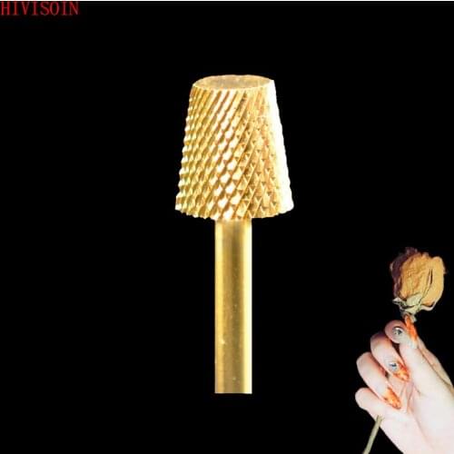 HIVISOIN-15pcs- Carbide Nail Drill Bit - Tappered Backfill Bit - (60100030) Gold