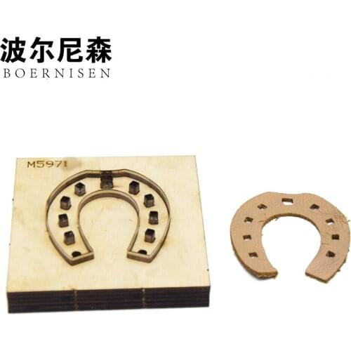 Japanese Steel Knife Horseshoe Pendant Diy Leather Die-cut Leather Craft Pendant Jewelry Laser Machine Cutting SMVAUON