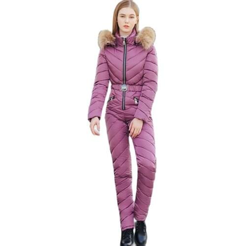 Womens One Piece Ski Jumpsuit Breathable Snowboard Jacket Skiing Pant Sets Bodysuits Outdoor Snow Suits Women Winter Clothing