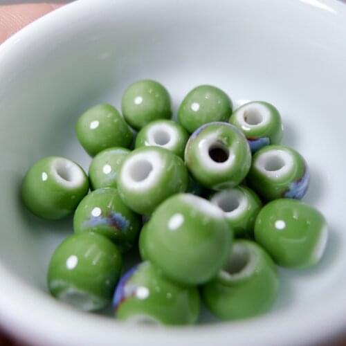 10# 40pcs Quality Ceramic Beads Sell By Bags Beads Jewelry Porcelain Bead For Jewelry Making 10mm Beads #A311B