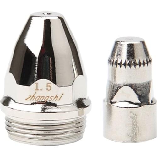 20Pcs/lot P80 Electrode Nozzle 1.5/1.7/1.9/2.1mm LGK100/120 Plasma Cutting Machine/Gun Accessories Hafnium Wire Cutting Nozzle