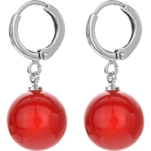 2021 new fashion red pearl earrings suitable for women / Girls wedding party sweet romantic jewelry earrings ER-489