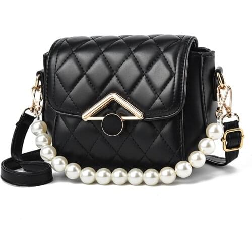 2021 Peal Diamond Lattice Female PU Leather Small Handbag Famous Brand Designer Ladys Shoulder Bags Womens Purses And Handbags