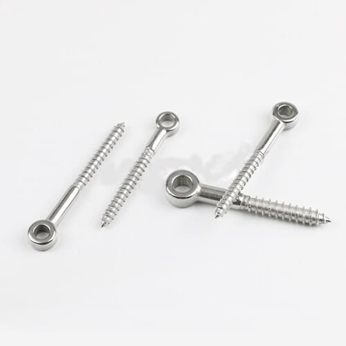 3pcs M6 M8 high quality fisheye screws with hole screw self tappingb ring bolts bolt 316 stainless steel 55mm-80mm lengthen