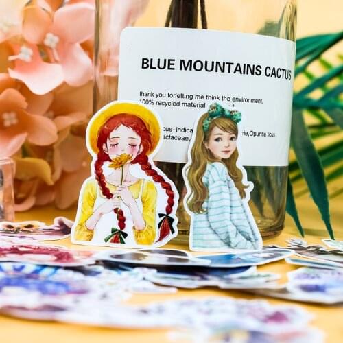 32Pcs Waterproof Anime Girls expression homemade kids toys Sticker For Refrigerator Luggage Skateboard Phone DIY stationery