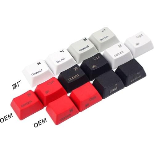 4pcs OEM Profil Keycaps For Cherry Mx Switch Mechanical Keyboard Commond Option Control Red White Grey Black Green PBT Keycaps