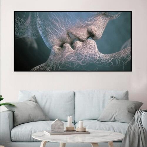 Diamond Embroidery Kiss Screen Decorative Art Diamond Painting Cross Stitch Needlework Diy Full Square Black White Mosaic WS