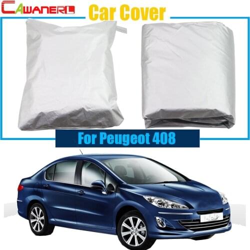 Cawanerl Car Cover Sun Shade Protection Cover Anti-UV Rain Snow Sun Resistant Sun Shield Cover For Peugeot 408