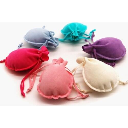 Jewlery Packing bag Velvet Drawstring High Quality Eco-Friendly Lip Stick Cometic Packing Pouch Can Customized Logo 7x9 9x12Gift