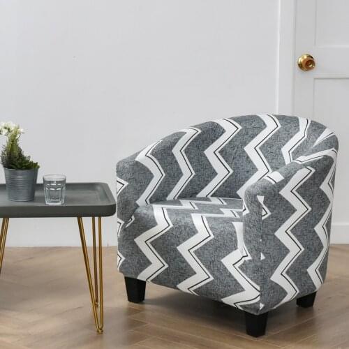 Club chair cover armchair slipcover geometric printed small sofa covers protect for pets chair decoration