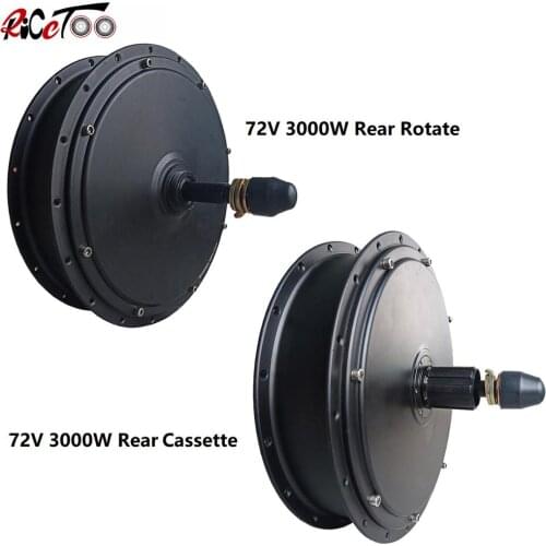RICETOO Electric Bicycle 72V 3000W Rear Rotate/Cassette Motor Ebike Brushless Non-gear Hub Motor Wheel Snow Bike BLDC MTB Motor