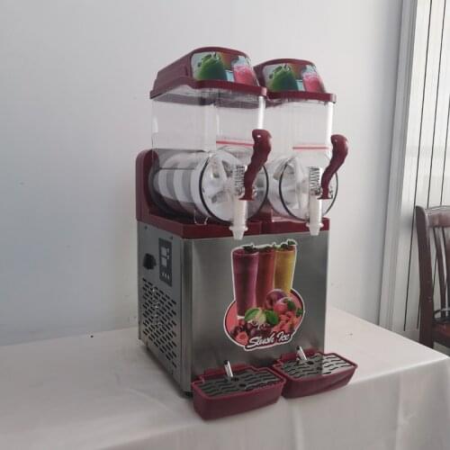 Commercial Double Tank Smoothie Machine Automatic Slushy Machine Snow Melting Machine Cold Drink Maker