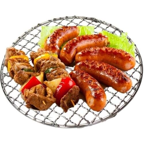 5 Pcs Multi Size Korean Barbecue Net Mesh for Bbq Grill Net Stainless Steel Garden Outdoor Barbecue Grill for Shish Kebabs