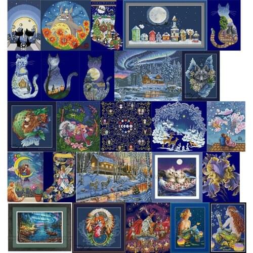 Angel cross stitch kit love couple design cotton 14ct 18ct 11ct linen flaxen colorfully canvas embroidery DIY needlework