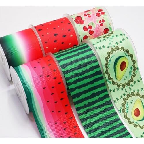 DIY Handmade Materials Printed Grosgrain Ribbon 50 Yard Per Size 51825