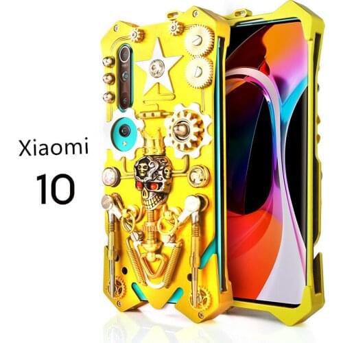 Steampunk Metal Case For Xiaomi MI10 Case Shockproof Mechanical Gear Cover Picasso Abstract Art Coque For Mi 10 Pro Funda Capa