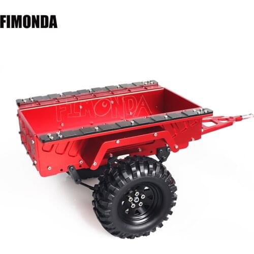 RC Car Metal trailer Platform Truck Trailer for 1/10 RC Cralwer Axial SCX10 Traxxas TRX4 TAMIYA CC01 D90 TF2 KM2