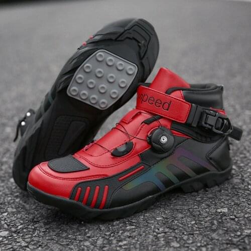 Anti-fall Microfiber Leather Off-Road Motorcycle Boots Men Women Motocross Riding Shoes Moto Motorbike Racing Boots waterproof