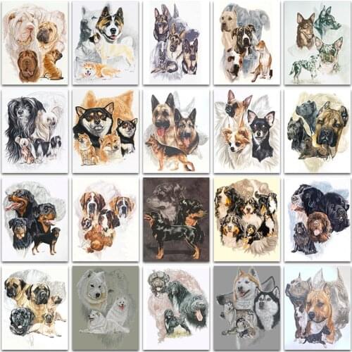 Diamond Painting Kit Paint Animals dog Husky Shepherd Bulldog Full Square&Round embroidery mosaic Cross stitch Home Decor Sale