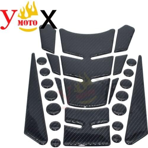 Motorcycle Fuel Tank Sticker Decal Pad Protector Carbon Fiber For Yamaha FZR250 FZR600R YZF R1 R3 R4 R6 R7 MT03 MT07 MT09 FZ09