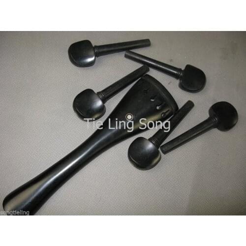 One sets 5 string Cello parts,ebony wood tailpieces and pegs #6491
