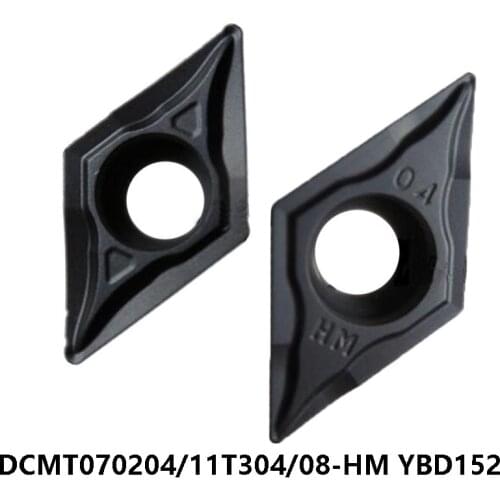 Original DCMT070204-HM DCMT11T304-HM DCMT11T308-HM YBD152 Turning Tools for Cast Iron DCMT 070204 11T304 11T308 Carbide Inserts