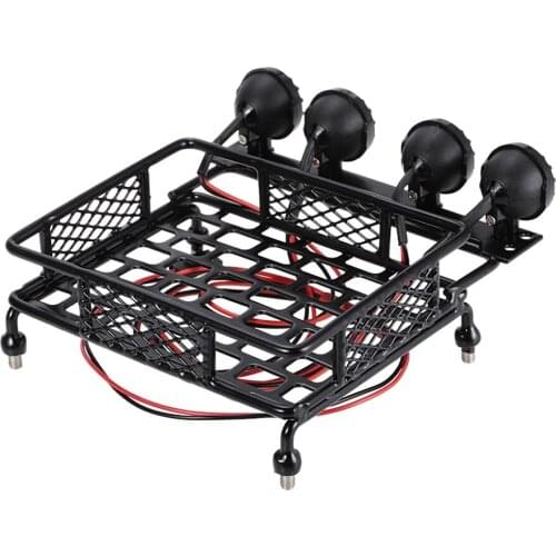 RC 1:10 Roof Rack Luggage &Led Light Bar for Truck Crawler HPI CC01 AXIAL SCX10 D90