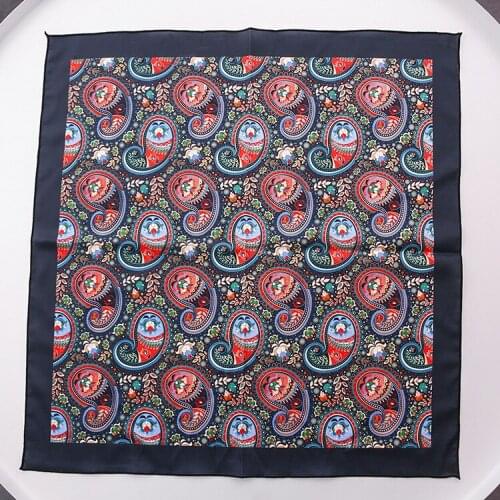 Hair Scarf for Women Small Shawls Silk Satin Bag Scarfs Female 53cm Headband Neck Scarves Print Fashion Paisley for Ladies Adult