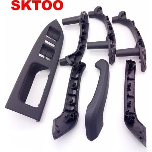 SKTOO 7pcs SET drak gray Beige Inner Door Handle Trim for Touran Caddy 2003-2016 1T1867371H 1T1 867 371 H 1T0867171C 1T0867172C