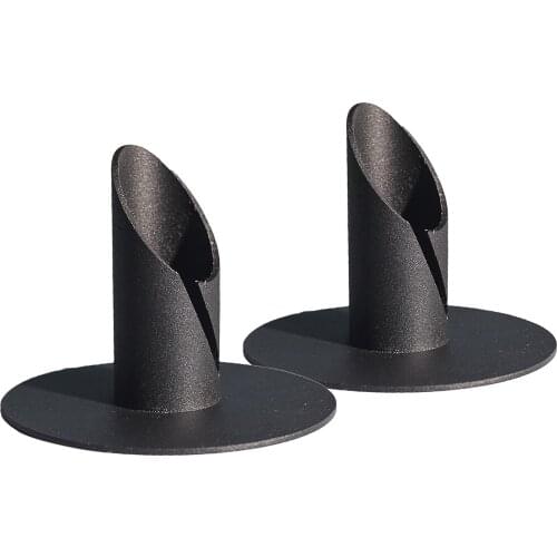 2Pcs Iron Candle Holder Candle Stand for Wax Pillar Decorative Candle Candlestick Large Flat Candleholder Christmas Marble Base