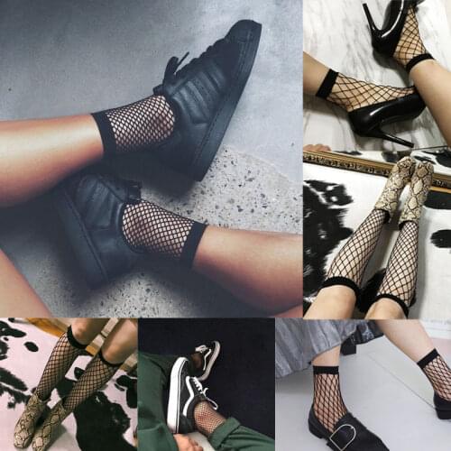 Hot Womens Harajuku Black Breathable Bow knot Fishnet Socks Sexy Hollow out Mesh Nets Socks Ladies Girls sock