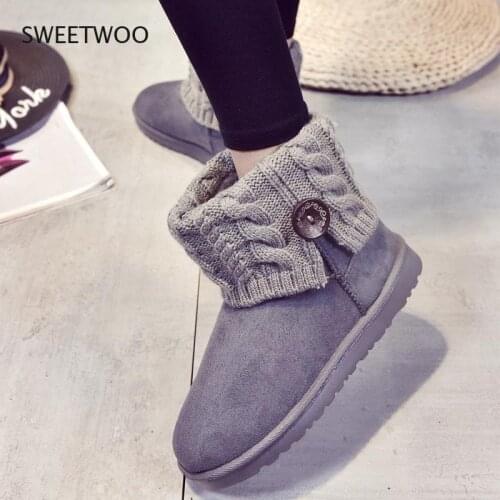 Womens snow boots new style comfortable thick warm cotton shoes buckle winter womens shoes 2021
